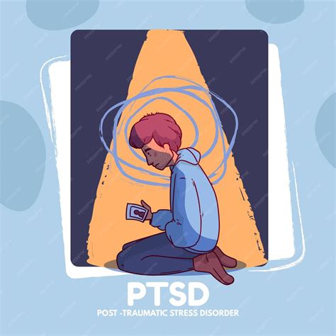 Free Vector | Hand drawn ptsd illustration