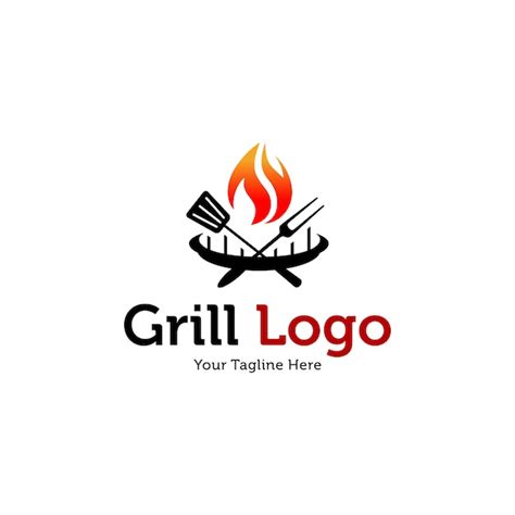 Premium Vector | Hot Grill Logo Templates