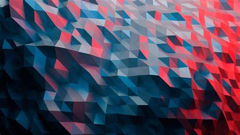 red, black, and blue abstract painting low poly #abstract #4K # ...