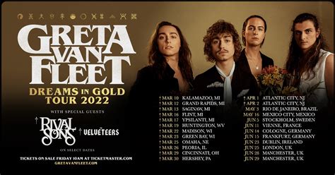 GRETA VAN FLEET ANNOUNCE DREAMS IN GOLD TOUR 2022 - Side Stage Magazine