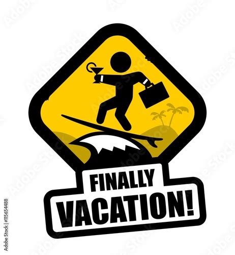 "Funny vacation sign" Stock image and royalty-free vector files on ...