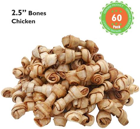 MON2SUN Dog Rawhide Knot Bones 2.5 Inch for Puppy and Small Dogs | Dog ...