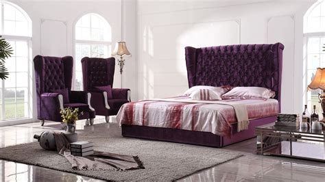 Modrest BL9058 Modern Purple Fabric Bed - Modern Bedroom - Bedroom ...