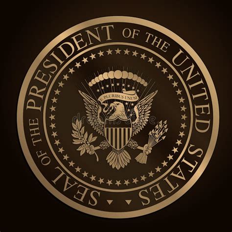 US Golden Presidential Seal Emboss Stock Vector - Illustration: 39766493