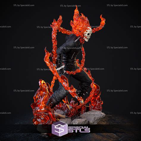 Ghost Rider Fire Chain 3D Printing Figurine | SpecialSTL