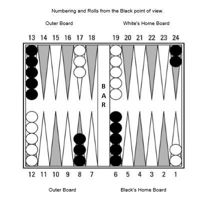 Playing Guide: Backgammon Board set up. - Deluxe Backgammon