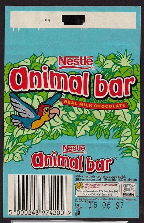 Nestlé Chocolate Wrappers!: Animal Bar (mini)