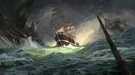 "Ship in a storm" by Andy Walsh : r/Imaginaryvessels