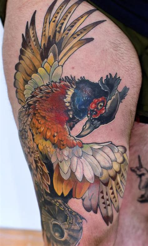 pheasant tattoo by Aubrey Mennella: TattooNOW