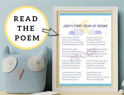 Baby Shower Personalized Poem Gift / Instant Digital Download / Baby's ...