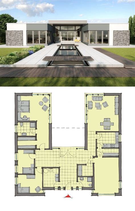 Flat Roof Modern House Floor Plans - floorplans.click