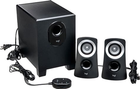 Logitech Z313 2.1-Channel Speaker System (3-Piece) Black 980-000382 ...