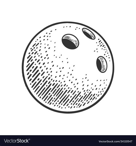 Bowling ball sketch Royalty Free Vector Image - VectorStock