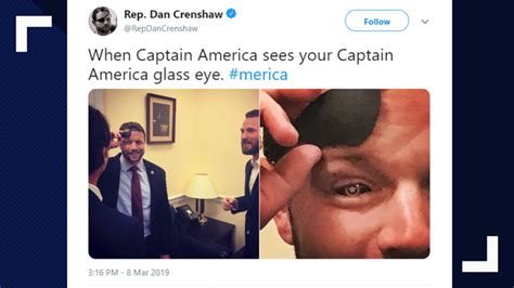 Rep. Dan Crenshaw shows off his Captain America-inspired glass eye with ...