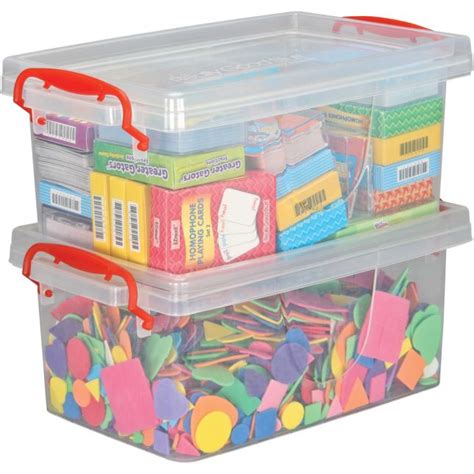 Really Good Stuff® Stackable Storage Tubs With Locking Lids, Large - 2 ...