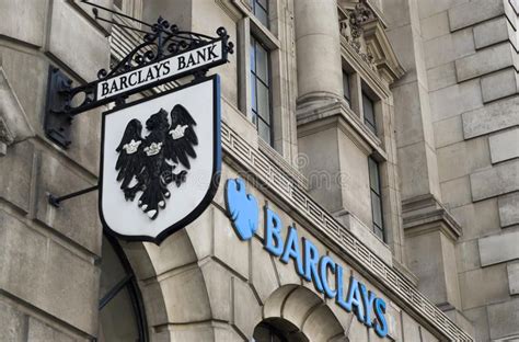 Barclays Bank Logo. Fleet Street Barclays Branch logo in the City of ...