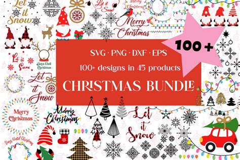 Christmas Bundle SVG 100 designs pack