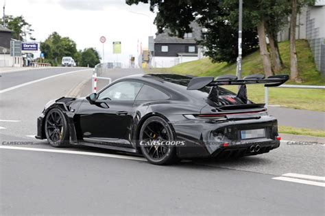 2023 Porsche 911 GT3 RS Spied With Larger Hood Scoops And Production ...