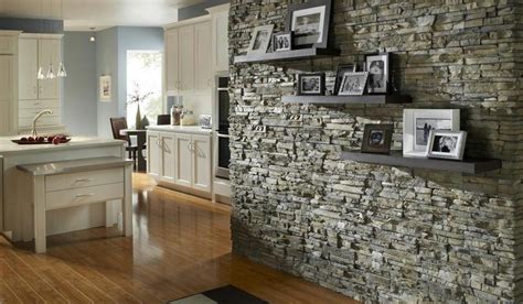 Stone accent wall | Stone walls interior, Stacked stone walls, Indoor ...