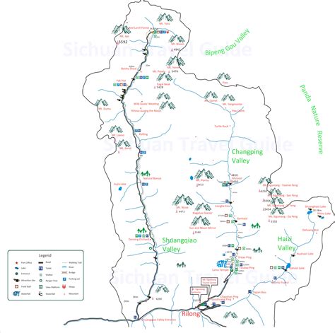 Useful Mount Siguniang Travel Maps, Map of Siguniangshan 2017