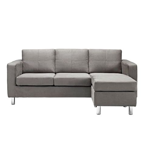 Divano Roma Furniture Small Space Modern Sectional Sofa, Gray ...