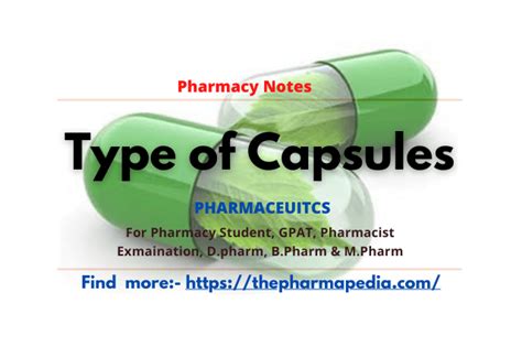 Different Types of Capsules & their Capsule Size | The Pharmapedia