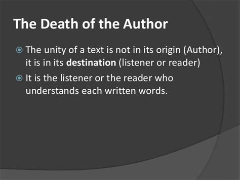 The Death of the Author