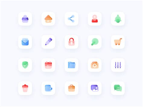 (Free Download) Glassmorphism Style Icons by Muhammad Aqsath Faza on ...