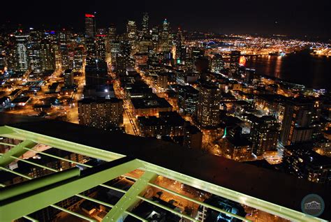 The View From The Space Needle in Seattle at Night | Seattle Bloggers