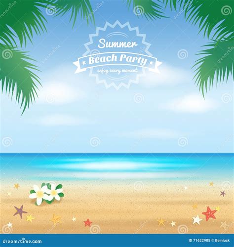 Summer Beach Party, Hello Summer Background Stock Vector - Image: 71622905