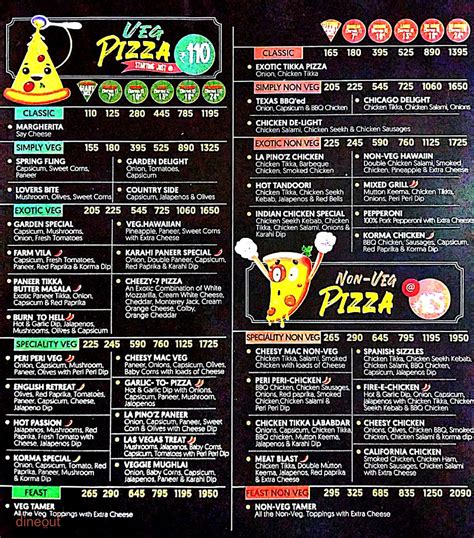 Menu of La Pino'z Pizza, Raj Nagar, Ghaziabad | Dineout