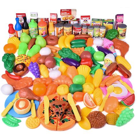 Play Food for Kids Fun Fast Doll Food Pretend Grocery Kitchen Deluxe ...