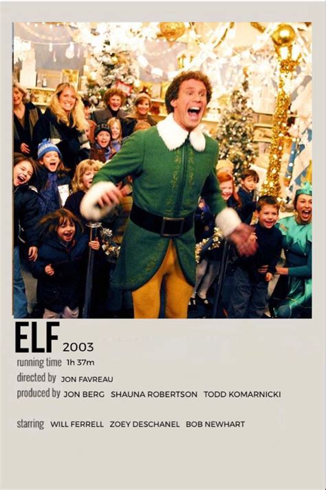 polaroid minimal movie poster for elf Xmas Movies, Best Christmas ...