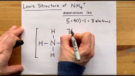 Lewis Structure of NH4+, Ammonium ion - YouTube