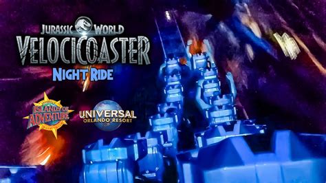 2021 Velocicoaster Roller Coaster at Night On Ride HD POV Islands of ...