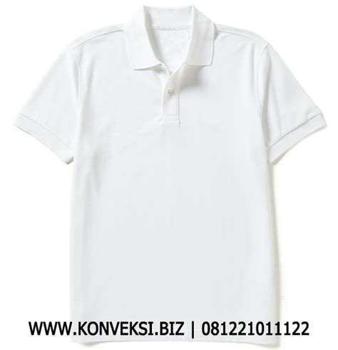 Kaos Polo Berkerah Putih Polos - Model Keren - Katun Combed - Lacoste