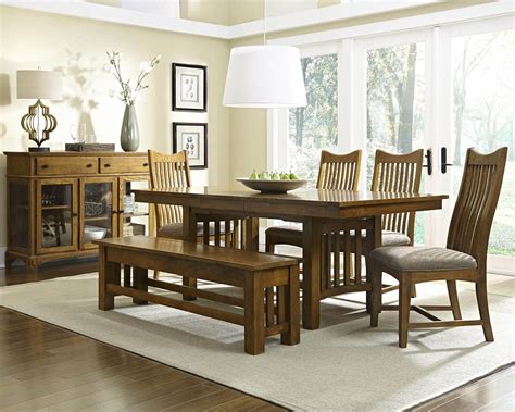 Laurelhurst 92" Rustic Oak Extendable Rectangular Trestle Dining Room ...