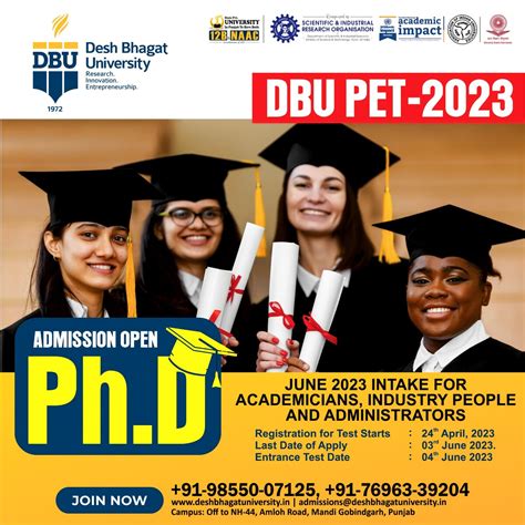 DBU PET 2023 - Top Rank University in Punjab, North India ...