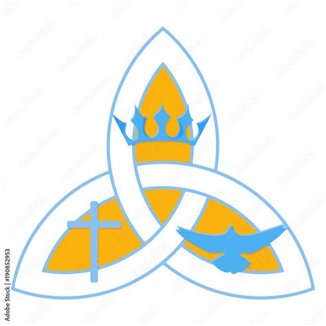 Vector illustration for Christian community: Holy Trinity. Trinity ...