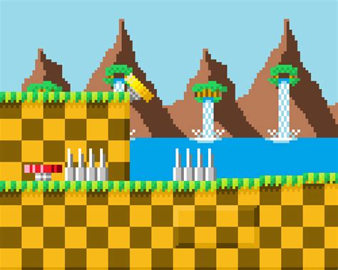 Pixel Art Green Hill (Made in MS Paint) : r/SonicTheHedgehog