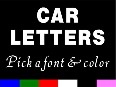 CUSTOM CAR LETTERS Vinyl Sticker decal auto lettering | Etsy