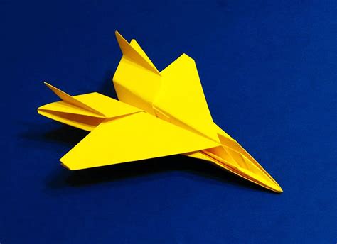 Origami F 15 Eagle Easy tutorial. Paper Plane F15 . Flying model. Paper ...