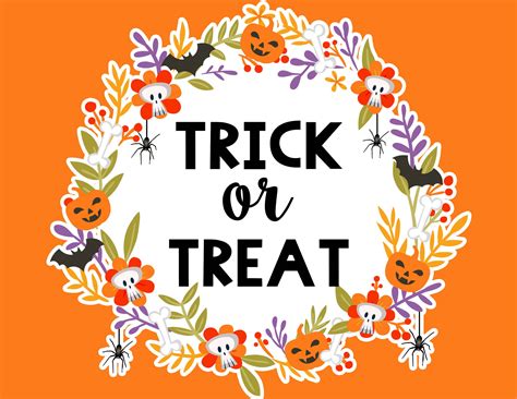 Printable Trick Or Treat Sign