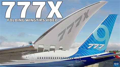 Boeing 777X Folding Wingtips First Look - YouTube