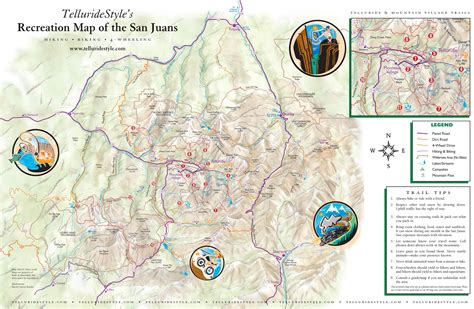 San Juan Mountains Trail Map - San Juan Mountains CO • mappery | Trail ...