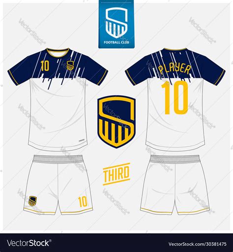 Soccer jersey football kit mockup template design Vector Image