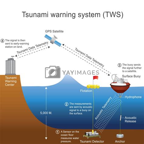 Tsunami warning system (TWS) by pattarawit Vectors & Illustrations Free ...