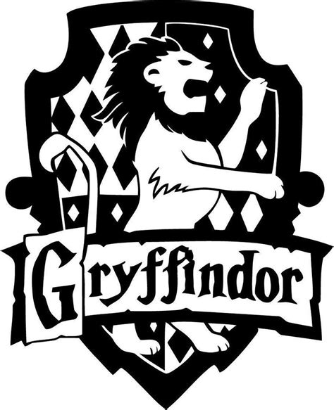 Gryffindor Lion Stencil