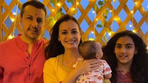 Dia Mirza gives glimpse of son Avyaan, celebrate first Diwali with ...