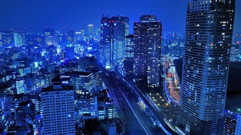 light, Japan, Blue, Tokyo, Cityscapes, Night, Buildings, Roads ...